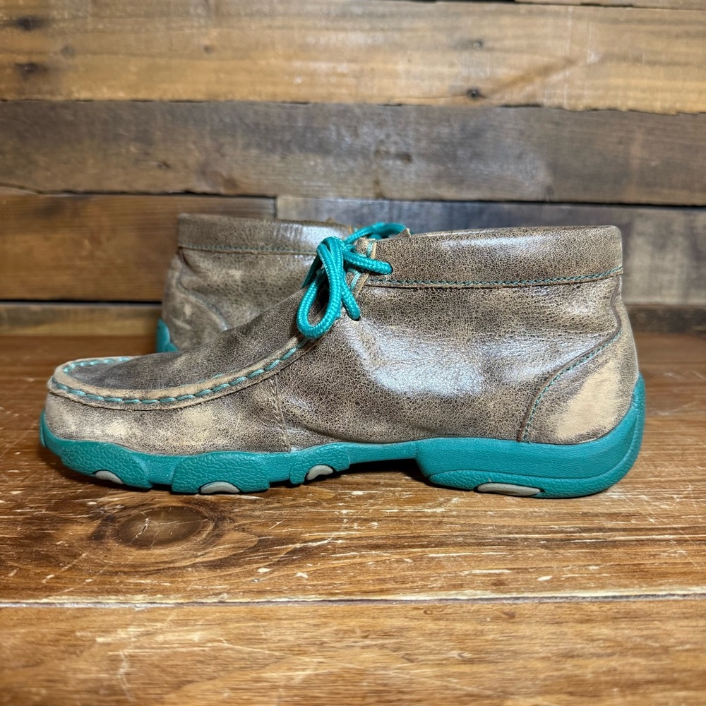 TWISTED X KID'S CHUKKA DRIVING MOCS Size 4 Youth BOYS/GIRLS Brown Style: YDM0017 - Picture 7 of 10